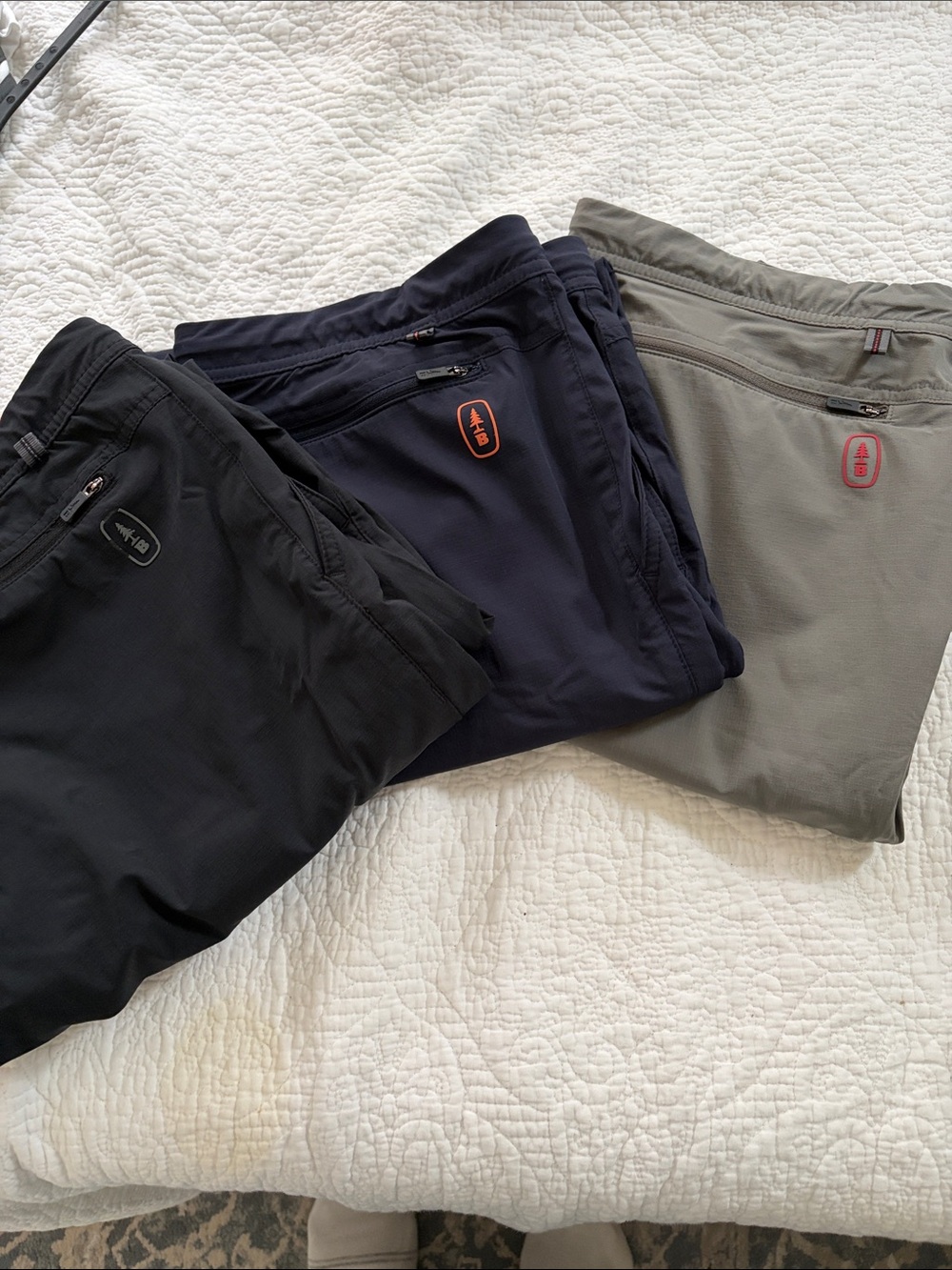 Men's Black, Gray,& Blue Drawstring Casual Pants by Bass outdoor three pairs